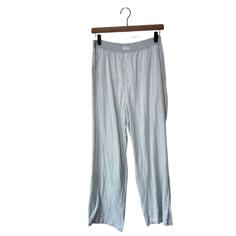 SKIMS Pull On Elastic Waistband Loung Sleep Pants Gray Blue Size Medium